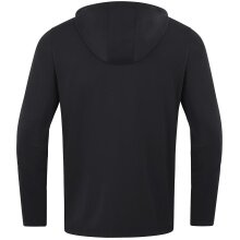 JAKO Kapuzenjacke Power (Polyester-Fleece, Seitentaschen mit Reißverschluss) schwarz/weiss Herren