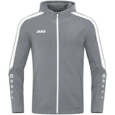 JAKO Kapuzenjacke Power (Polyester-Fleece, Seitentaschen mit Reißverschluss) dunkelgrau Herren