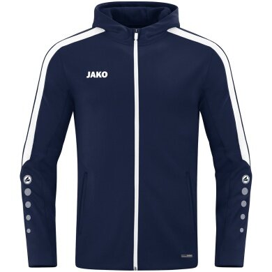 JAKO Kapuzenjacke Power (Polyester-Fleece, Seitentaschen mit Reißverschluss) marineblau Kinder