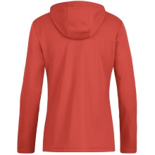 JAKO Kapuzenjacke Power (Polyester-Fleece, Seitentaschen mit Reißverschluss) orange/marineblau Damen