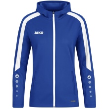 JAKO Kapuzenjacke Power (Polyester-Fleece, Seitentaschen mit Reißverschluss) royalblau Damen