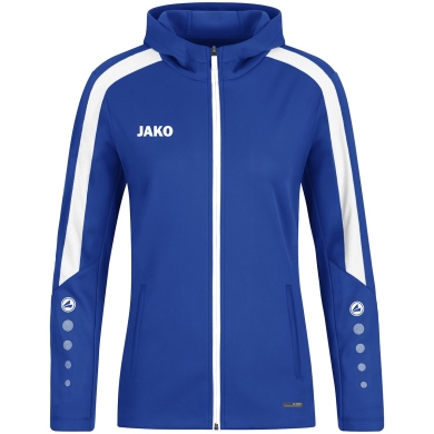 JAKO Kapuzenjacke Power (Polyester-Fleece, Seitentaschen mit Reißverschluss) royalblau Damen