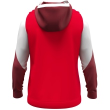 JAKO Kapuzenpullover mit Half-Zip Dynamic (100% rec. Polyester) rot/weiss/dunkelrot Herren