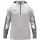 JAKO Kapuzenpullover mit Half-Zip Dynamic (100% rec. Polyester) hellgrau/weiss/grau Herren