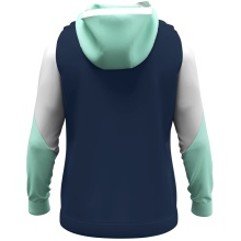 JAKO Kapuzenpullover mit Half-Zip Dynamic (100% rec. Polyester) marineblau/weiss/mintgrün Herren