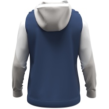 JAKO Kapuzenpullover mit Half-Zip Dynamic (100% rec. Polyester) nachtblau/weiss/hellgrau Herren