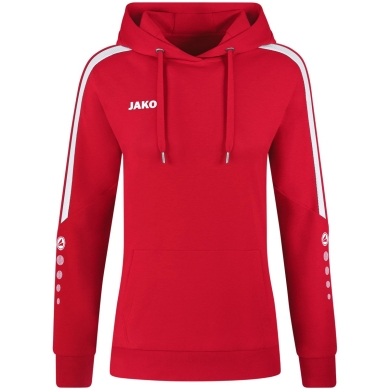 JAKO Kapuzenpullover (Hoodie) Power Kapuzensweat (Bio-Baumwolle) rot Damen