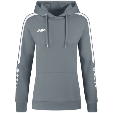 JAKO Kapuzenpullover (Hoodie) Power Kapuzensweat (Bio-Baumwolle) dunkelgrau Damen