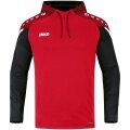 JAKO Kapuzensweat (Hoodie) Performance (Polyester-Fleece) rot/schwarz Herren