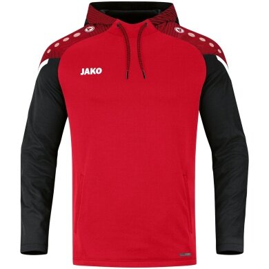 JAKO Kapuzensweat (Hoodie) Performance (Polyester-Fleece) rot/schwarz Herren