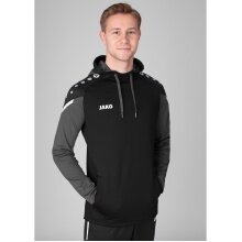 JAKO Kapuzensweat (Hoodie) Performance (Polyester-Fleece) schwarz/anthrazitgrau Herren