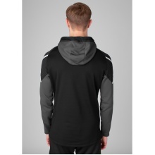 JAKO Kapuzensweat (Hoodie) Performance (Polyester-Fleece) schwarz/anthrazitgrau Herren