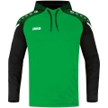 JAKO Kapuzensweat (Hoodie) Performance (Polyester-Fleece) grün/schwarz Damen