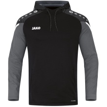 JAKO Kapuzensweat (Hoodie) Performance (Polyester-Fleece) schwarz/anthrazitgrau Damen