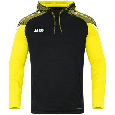 JAKO Kapuzensweat (Hoodie) Performance (Polyester-Fleece) schwarz/gelb Damen