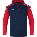 JAKO Kapuzensweat (Hoodie) Performance (Polyester-Fleece) marineblau/rot Damen