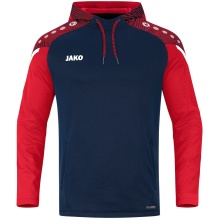 JAKO Kapuzensweat (Hoodie) Performance (Polyester-Fleece) marineblau/rot Damen