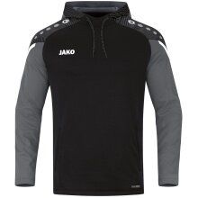 JAKO Kapuzensweat (Hoodie) Performance (Polyester-Fleece) schwarz/anthrazitgrau Jungen/Mädchen/Kinder