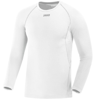 JAKO Langarmshirt Compression 2.0 (Polyester-Stretch-Tech) weiss Unterwäsche Herren