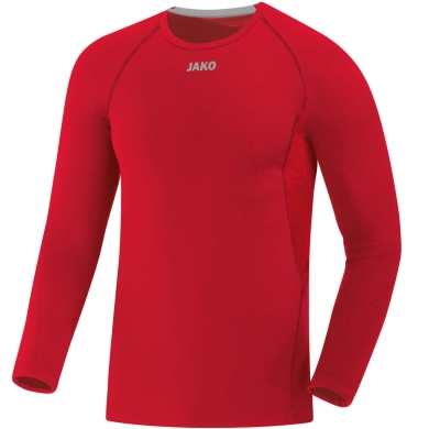 JAKO Langarmshirt Compression 2.0 (Polyester-Stretch-Tech) rot Unterwäsche Herren