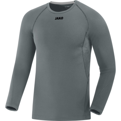 JAKO Langarmshirt Compression 2.0 (Polyester-Stretch-Tech) dunkelgrau Unterwäsche Herren