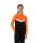 JAKO Langarmshirt Ziptop Iconic (angenehmer Tragekomfort) schwarz/neonorange Kinder