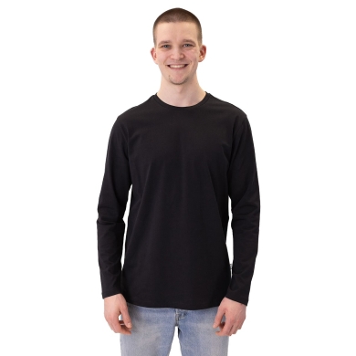 JAKO Langarmshirt Organic (Freizeit, Bio-Baumwolle) schwarz Herren