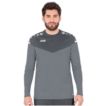 JAKO Sport-Langarmshirt Sweat Champ 2.0 (100% Polyester) grau Herren