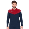 JAKO Sport-Langarmshirt Sweat Champ 2.0 (100% Polyester) marineblau/rot Herren