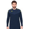 JAKO Sport-Langarmshirt Sweat Champ 2.0 (100% Polyester) marineblau/gelb Herren