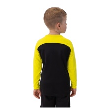 JAKO Sport-Langarmshirt Sweat Iconic (Polyester-Stretch-Fleece) schwarz/gelb Kinder