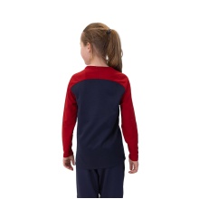 JAKO Sport-Langarmshirt Sweat Iconic (Polyester-Stretch-Fleece) marineblau/rot Kinder