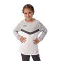 JAKO Sport-Langarmshirt Sweat Iconic (Polyester-Stretch-Fleece) weiss/grau/anthrazitgrau Kinder