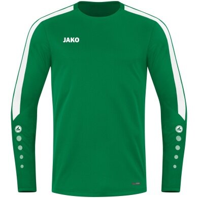 JAKO Sport-Langarmshirt Sweat Power (rec. Polyester, hohe Bewegungsfreiheit) grün Kinder