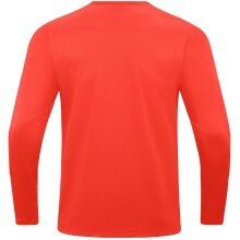 JAKO Sport-Langarmshirt Sweat Power (rec. Polyester, hohe Bewegungsfreiheit) orange/marineblau Herren