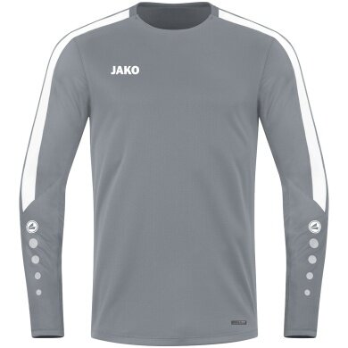 JAKO Sport-Langarmshirt Sweat Power (rec. Polyester, hohe Bewegungsfreiheit) dunkelgrau Herren