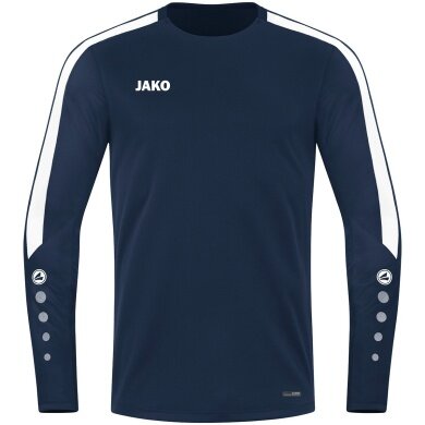 JAKO Sport-Langarmshirt Sweat Power (rec. Polyester, hohe Bewegungsfreiheit) marineblau Herren