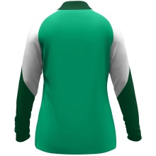 JAKO Langarmshirt Ziptop Dynamic (rec. Polyester, elastisches Material) grün/weiss/dunkelgrün Damen