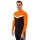 JAKO Langarmshirt Ziptop Iconic (angenehmer Tragekomfort) schwarz/neonorange Herren