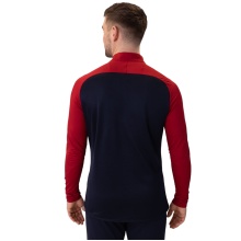 JAKO Langarmshirt Ziptop Iconic (angenehmer Tragekomfort) marineblau/rot Herren