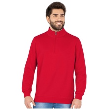 JAKO Langarmshirt Ziptop Organic - Weich Innenseite, Zip-Reissverschluss - rot Herren