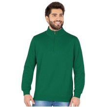 JAKO Langarmshirt Ziptop Organic - Weich Innenseite, Zip-Reissverschluss - grün Herren