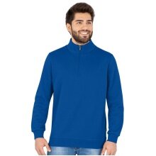 JAKO Langarmshirt Ziptop Organic - Weich Innenseite, Zip-Reissverschluss - royalblau Herren