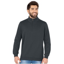 JAKO Langarmshirt Ziptop Organic - Weich Innenseite, Zip-Reissverschluss - anthrazitgrau Herren