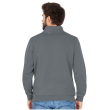 JAKO Langarmshirt Ziptop Organic - Weich Innenseite, Zip-Reissverschluss - dunkelgrau Herren