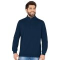 JAKO Langarmshirt Ziptop Organic - Weich Innenseite, Zip-Reissverschluss - marineblau Herren