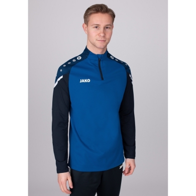 JAKO Langarmshirt Ziptop Performance (Polyester-Stretch-Fleece) royalblau/marineblau Herren