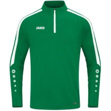 JAKO Langarmshirt Ziptop Power (rec. Polyester, hochelastisch) grün Kinder