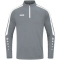 JAKO Langarmshirt Ziptop Power (rec. Polyester, hochelastisch) dunkelgrau Herren