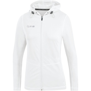 JAKO Laufjacke (Full-Zip Kapuzenjacke) Run 2.0 weiss Damen